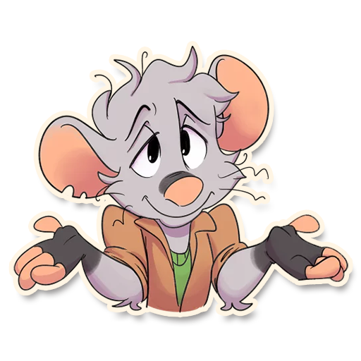 Smithy, a mouse, shrugs at the predicament surrounding the commission status.